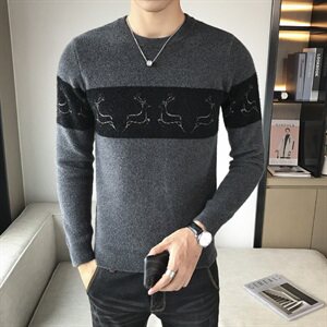 冬季店主风高品质潮流韩版圆领套头毛衣针织打底衫MY2023-P75控95,男装针织衫/毛衣,星座308A