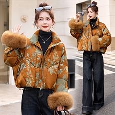 现货，现货人丝2025年冬季羽绒真狐狸毛短款加厚羽绒服，女装羽绒服，艾仟回(原伊仟回)