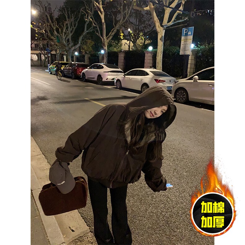 两面穿现货重磅短款座山雕棉衣男女双面穿毛毛绒棉服加厚外套，男装棉衣，电商A443