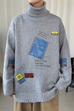 ！冬季潮牌加厚高领印花毛衣男百搭潮流针织衫毛线衣GM603P60，男装针织衫/毛衣，电商B220