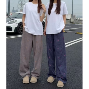 早秋款美式撞色宽松直筒休闲裤，网图-A061-AX01633-特P55图片
