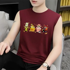 1506-1/BJBS1451/P27背心男款2026新款夏季修身印花t恤时尚休，男装背心/马甲，星座1506-1