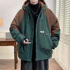冬上新加棉加厚休闲棉服港风连帽棉衣外套男女8325-P110控价158，男装棉衣，电商A441-1