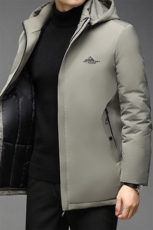 中年棉衣男中长款潮流冬季外套可卸帽棉服保暖上衣QLMMF8887-P140，男装棉衣，电商B212（原钱塘6029）