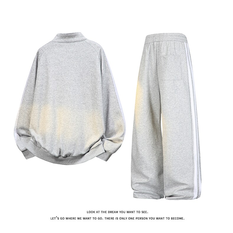 潮流撞色开衫卫衣运动套装W4641-特P48控98/K8579-特P38控69,男装休闲套装,电商A007