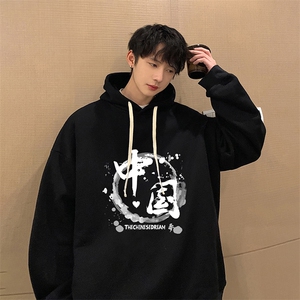 纯棉连帽卫衣男大码运动帽衫宽松薄WY2134-P35图片