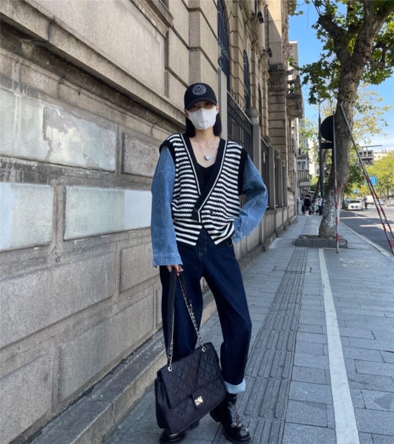 秋季新款针织拼接牛仔外套，其它，88名店