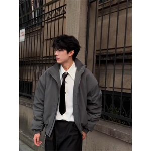 夹克男高级感立领廓形工装外套短款教练棒球服513AJK2461P67图片