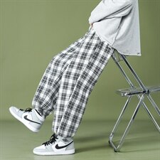 2021春夏港风格子裤子男中性风格子裤女直筒宽松DS-C407-6647-P40，男装休闲裤，电商C323-1