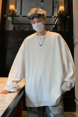 量大优供视频港风摆拍大码V领长袖T恤男XH81-特p25，男装T恤，电商B367