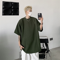 男士短袖t恤夏装垂感五分袖上衣设计感小众潮牌T3505-P38，男装T恤，电商D202-1