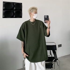 男士短袖t恤夏装垂感五分袖上衣设计感小众潮牌T3505-P38图片
