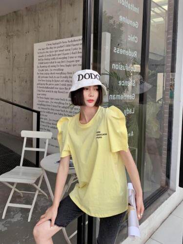 荷叶边袖T恤,女装T恤,金漫莎