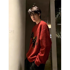 1506-1/QM4160/P79圆领毛衣针织衫男潮牌帅气秋男士气质修身上衣，男装针织衫/毛衣，星座1506