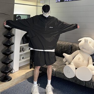 夏季薄款防晒衣五分短裤两件套装青少年户外休闲运动服TZ114p55图片