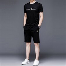 2023年夏款潮流休闲时尚男士运动短袖短袖套装P130，男装休闲套装，电商D223-1