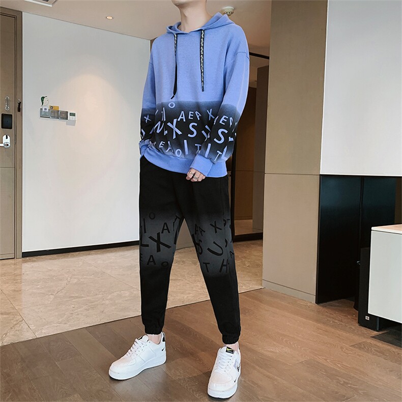 秋季套装男潮流两件套TZ771-P70,男装休闲套装,星座210-3