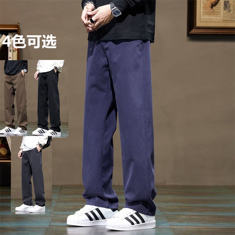 春秋季男士宽松休闲裤厚款松紧腰垂感仿牛仔裤K2046现货四季有货,男装休闲裤,星座224-1
