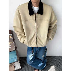 加绒牛仔棉服男冬季棉衣外套羊羔绒加厚毛领保暖外套MY1308-P118图片