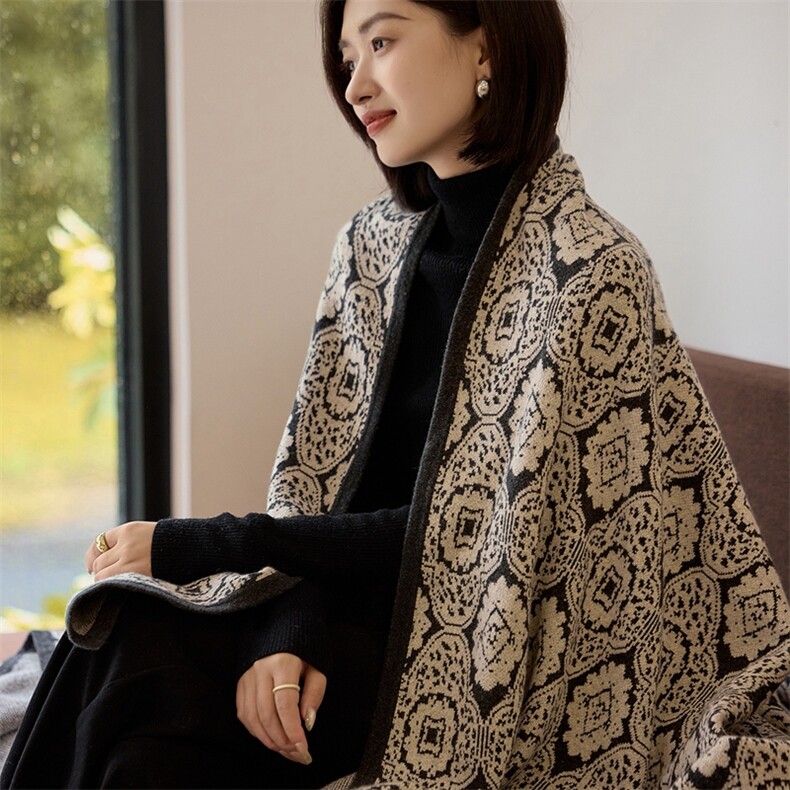 春秋双人版四季毯时尚百搭通勤简约披肩，商品下架区商品下架区，江帆羊绒