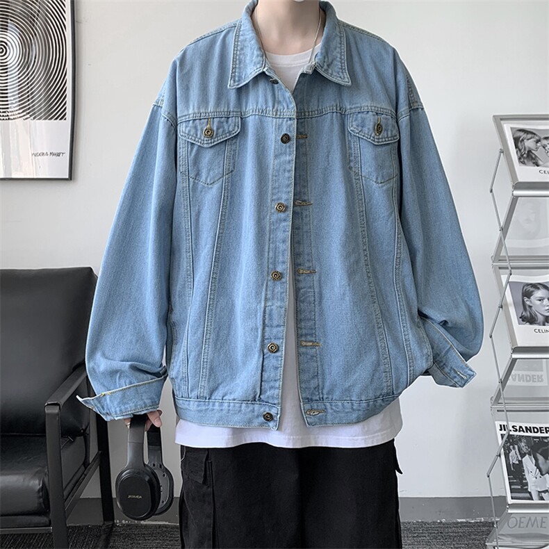 牛仔夹克男大码牛仔外套男茄克NJ77385-P60,男装工装外套,电商A040