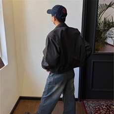 男士外套修身痞帅春秋季男装美式工装潮牌男款拉链夹克潮JKX09，男装夹克，星座516A