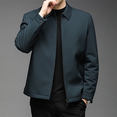 冬季中年纯色棉衣男冬装中年男翻领棉服爸爸外套HPN8366-P200，男装棉衣，电商B212（原钱塘6029）