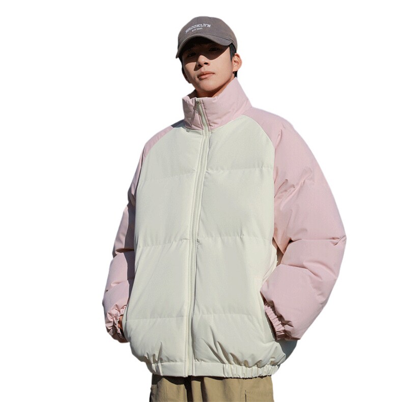 日系拼色立领棉衣服外套男士冬季情侣款宽松保暖棉袄M8666-P60特,男装棉衣,星座610（原A335）