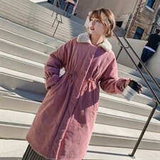 现货！羊羔毛拼接灯芯绒棉衣浙宝163-812，女装棉衣/棉服，拾菱