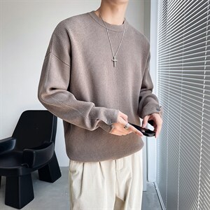 盗图轻熟风ins肌理感小众心机毛衣百搭纯色线衣M25/P70降！图片