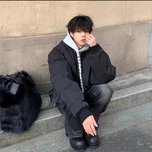 港风潮流棒球服夹克棉服男XZ213-JK03-P88控108 JK03JM-P108控128图片