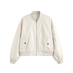 光板 得物\唯品二开 春装女装短版立领棒球服夹克外套 F601 P55图片