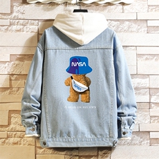 牛仔夹克男大码牛仔外套男茄克NJ77288-P60，男装工装外套，电商A040A