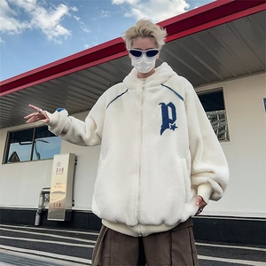 毛毛棉服外套男韩版潮流高街帅连帽保暖2025冬季ins棉衣MF224-P62图片