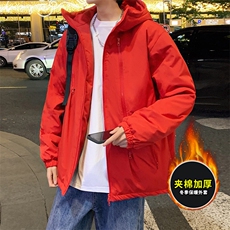 冬季冲锋衣港风潮加厚棉衣外套青少年保暖男装JK2810P85，男装棉衣，电商A086