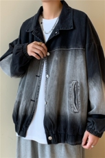 大码S-3XL新款街头渐变牛仔外套男ins港风夹克休闲宽松W2114-P62，男装夹克，星座512-2