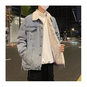网络图现货 美式复古潮牌痞帅休闲加绒牛仔外套J2352-P95图片