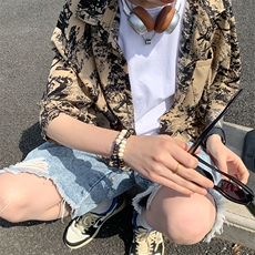 eq406风衬衫夏季冰丝短袖衬衣男港风潮流休闲设计感P40，男装衬衫，电商C306-1