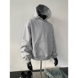 抖音得物高品质二开美式高街重磅结构辑明线纹理连帽卫衣外套W109图片