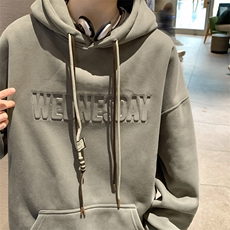 抖音品质加绒潮流立体钢印字母卫衣LMWY03JR-P60LMWY03-P55，男装卫衣，电商B325