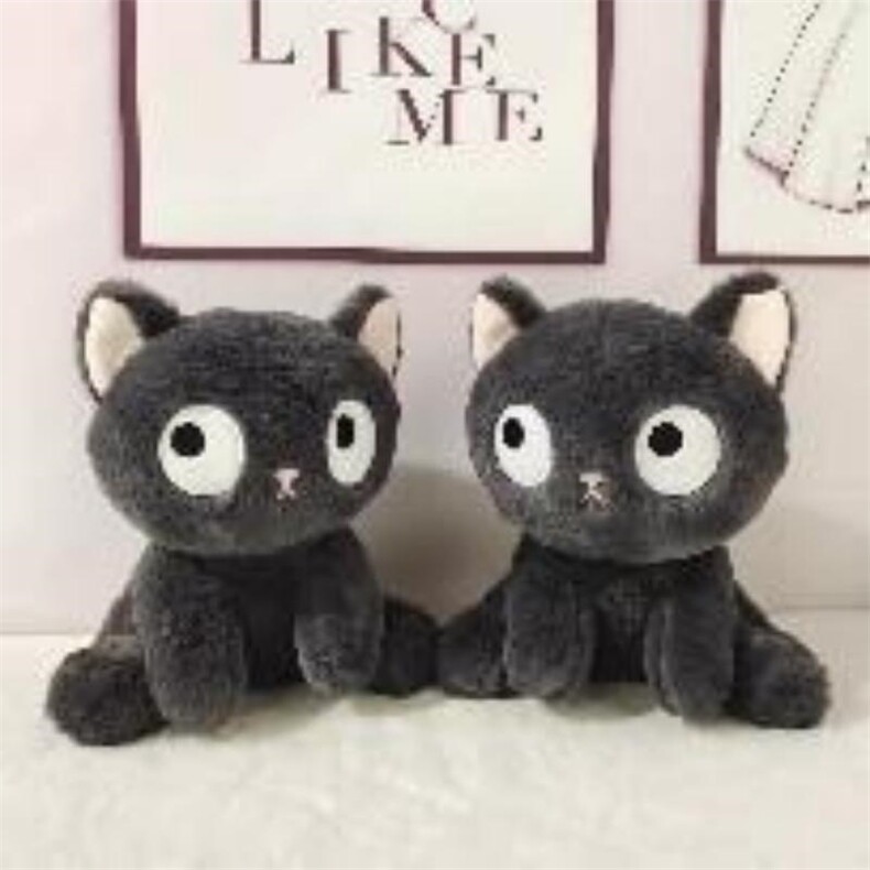 小黑猫，天磊毛绒玩具