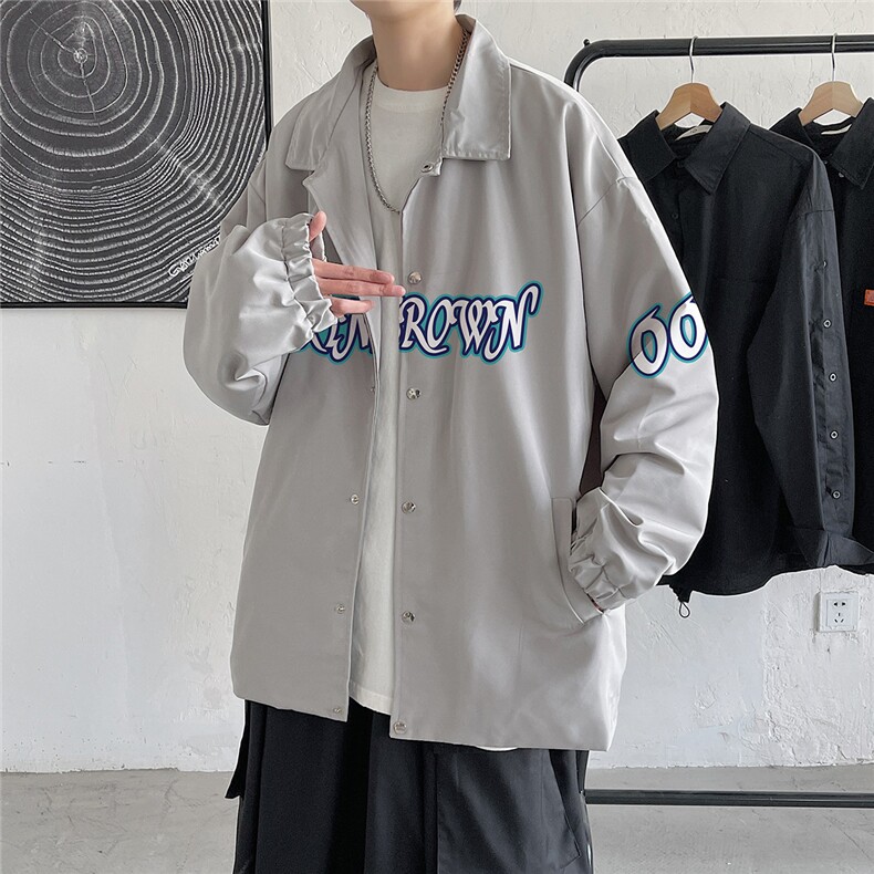 港风秋季休闲宽松潮流潮棒球服夹克男士外套JK7275P55控,男装夹克,星座227-7
