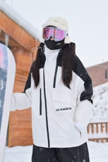 冬季单板双板防水防风保暖加棉加厚连帽滑雪服男女同款HF57-P175，男装棉衣，电商A001-1
