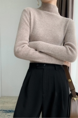 韩版显瘦套头女士针织打底上衣2024春秋装新款，女装针织衫/毛衣，佑烨羊绒