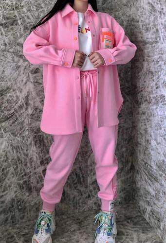 【现货】春季新款2021贴标衬衫式针织外套，女装衬衫，多来