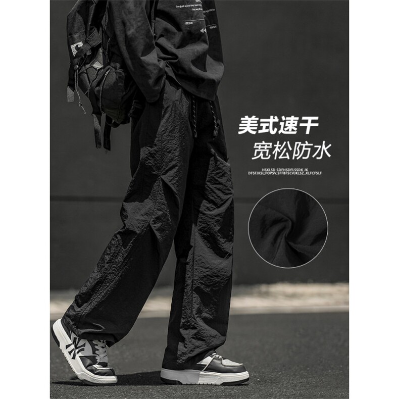 美式伞兵工装裤男士新款直筒宽松阔腿休闲裤子TP11：21：49.9图片