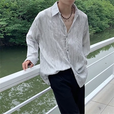 新款衬衫潮流慵懒男方领衬衫P50，男装衬衫，星座1116-2