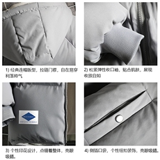 MY16061-P100加厚加绒连帽衣男大码服男面包服男网格挂拍，男装棉衣，电商A040A