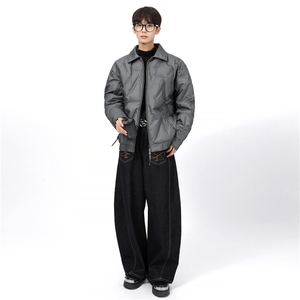 新款有报告冬季轻薄菱形格羽绒服潮外套新标90绒YR25335图片