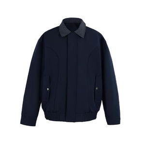 MY16-M-3XL-特P76-美式复古哈灵顿棉衣夹克翻领撞色加厚棉服外套图片